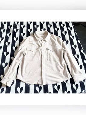 Evereve Light Taupe Faux Suede Lightweight Jacket